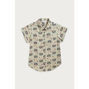 Bridge & Burn The Bea Shirt Aloha Floral Large NWT Linen Cotton Blend LIMITED ED